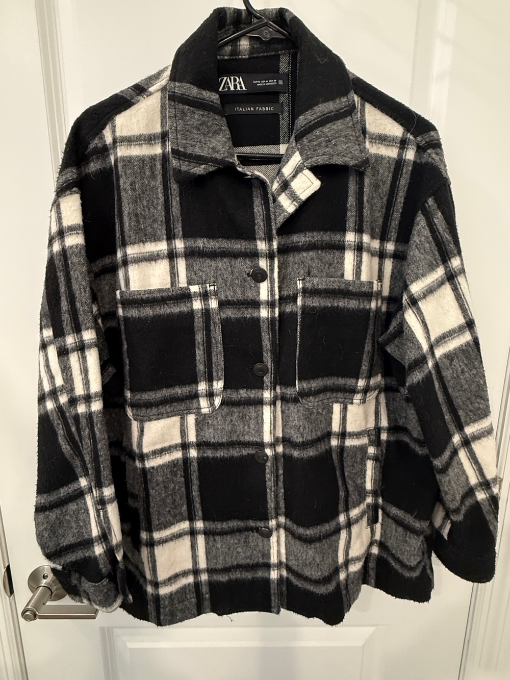 Zara Black & White Plaid jacket